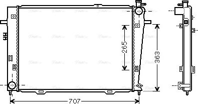 Ava Quality Cooling HY 2126 - Радиатор, охлаждение двигателя autospares.lv