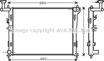 Ava Quality Cooling HY 2179 - Радиатор, охлаждение двигателя autospares.lv