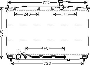 Ava Quality Cooling HY 2174 - Радиатор, охлаждение двигателя autospares.lv