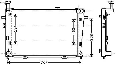 Ava Quality Cooling HY 2210 - Радиатор, охлаждение двигателя autospares.lv