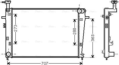 Ava Quality Cooling HY2275 - Радиатор, охлаждение двигателя autospares.lv