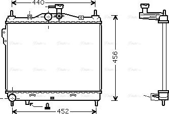 Ava Quality Cooling HYA2101 - Радиатор, охлаждение двигателя autospares.lv