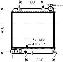 Ava Quality Cooling HYA2129 - Радиатор, охлаждение двигателя autospares.lv