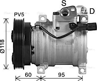 Ava Quality Cooling HYAK483 - Компрессор кондиционера autospares.lv