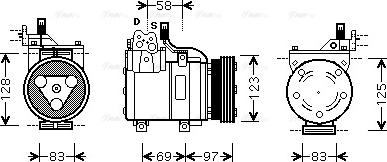 Ava Quality Cooling HYAK093 - Компрессор кондиционера autospares.lv