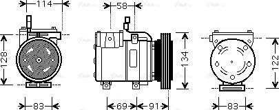 Ava Quality Cooling HYAK199 - Компрессор кондиционера autospares.lv