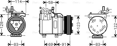 Ava Quality Cooling HYAK196 - Компрессор кондиционера autospares.lv