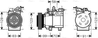 Ava Quality Cooling HYAK197 - Компрессор кондиционера autospares.lv