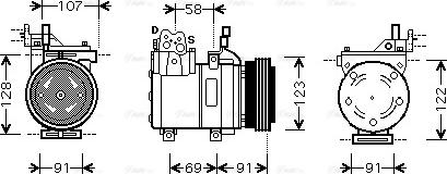 Ava Quality Cooling HY K161 - Компрессор кондиционера autospares.lv