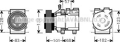 Ava Quality Cooling HYAK324 - Компрессор кондиционера autospares.lv