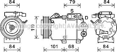 Ava Quality Cooling HYAK374 - Компрессор кондиционера autospares.lv