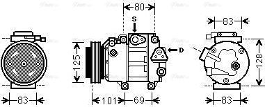 Ava Quality Cooling HYAK240 - Компрессор кондиционера autospares.lv