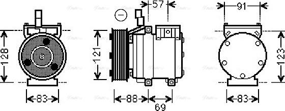 Ava Quality Cooling HYAK258 - Компрессор кондиционера autospares.lv