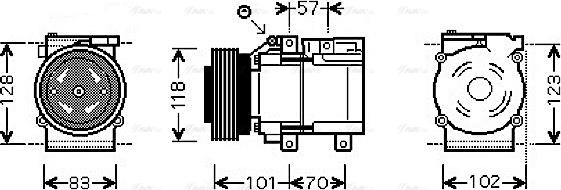 Ava Quality Cooling HYAK209 - Компрессор кондиционера autospares.lv