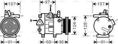 Ava Quality Cooling HYAK215 - Компрессор кондиционера autospares.lv