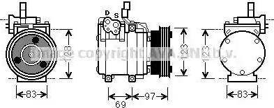Ava Quality Cooling HY K065 - Компрессор кондиционера autospares.lv