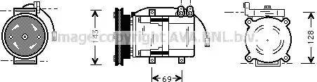 Ava Quality Cooling HY K066 - Компрессор кондиционера autospares.lv