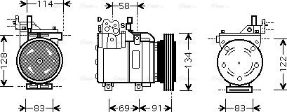 Ava Quality Cooling HY K199 - Компрессор кондиционера autospares.lv