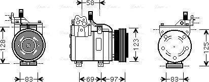 Ava Quality Cooling HY K198 - Компрессор кондиционера autospares.lv