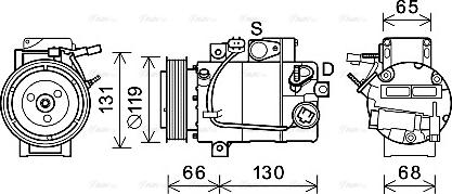 Ava Quality Cooling HYK340 - Компрессор кондиционера autospares.lv