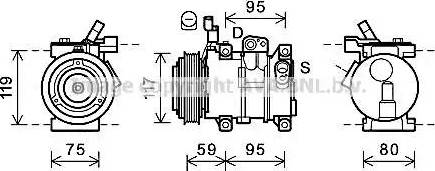 Ava Quality Cooling HYK319 - Компрессор кондиционера autospares.lv