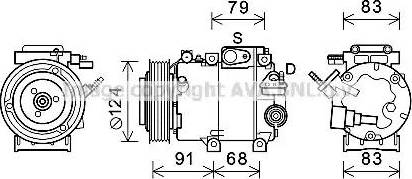 Ava Quality Cooling HYK383 - Компрессор кондиционера autospares.lv