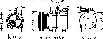 Ava Quality Cooling HYK324 - Компрессор кондиционера autospares.lv