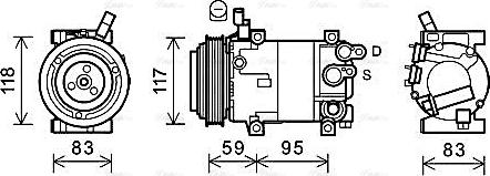 Ava Quality Cooling HYK323 - Компрессор кондиционера autospares.lv