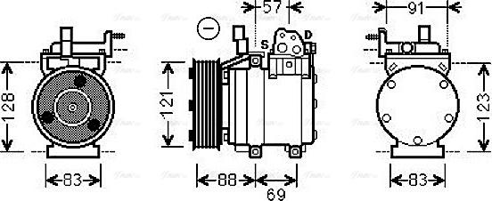 Ava Quality Cooling HYK258 - Компрессор кондиционера autospares.lv