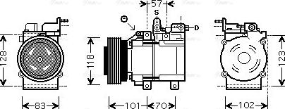 Ava Quality Cooling HY K209 - Компрессор кондиционера autospares.lv