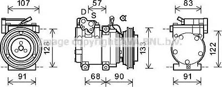 Ava Quality Cooling HYK287 - Компрессор кондиционера autospares.lv