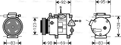 Ava Quality Cooling HY K239 - Компрессор кондиционера autospares.lv