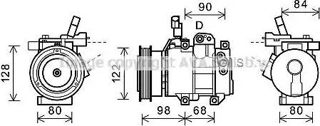 Ava Quality Cooling HYK272 - Компрессор кондиционера autospares.lv