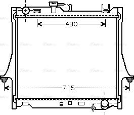 Ava Quality Cooling IS 2025 - Радиатор, охлаждение двигателя autospares.lv