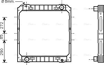 Ava Quality Cooling IV 2039 - Радиатор, охлаждение двигателя autospares.lv