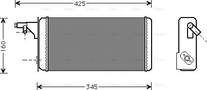 Ava Quality Cooling IVA6019 - Теплообменник, отопление салона autospares.lv