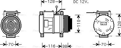 Ava Quality Cooling IVAK074 - Компрессор кондиционера autospares.lv