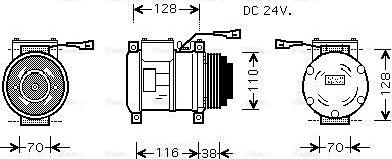 Ava Quality Cooling IVAK072 - Компрессор кондиционера autospares.lv