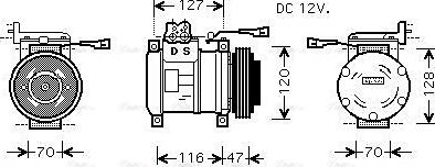 Ava Quality Cooling IVAK077 - Компрессор кондиционера autospares.lv