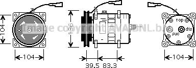 Ava Quality Cooling IVK093 - Компрессор кондиционера autospares.lv