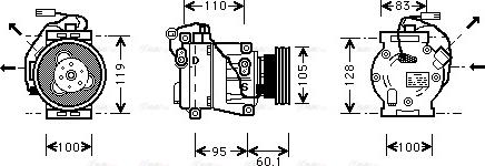 Ava Quality Cooling IV K064 - Компрессор кондиционера autospares.lv