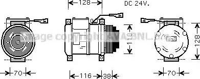 Ava Quality Cooling IV K072 - Компрессор кондиционера autospares.lv