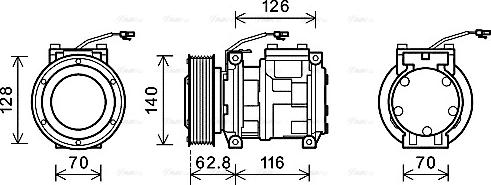 Ava Quality Cooling JDAK014 - Компрессор кондиционера autospares.lv