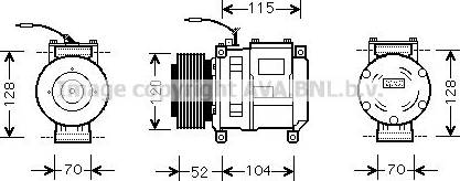 Ava Quality Cooling JDK002 - Компрессор кондиционера autospares.lv