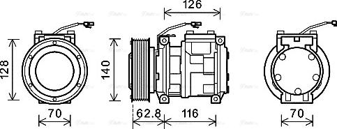 Ava Quality Cooling JDK014 - Компрессор кондиционера autospares.lv