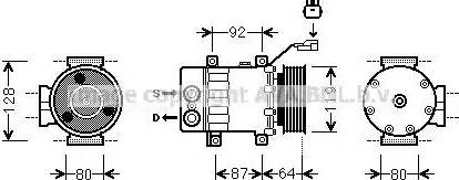 Ava Quality Cooling JE K047 - Компрессор кондиционера autospares.lv