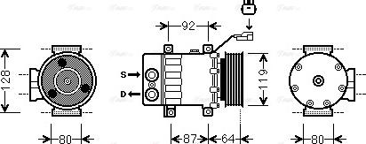 Ava Quality Cooling JEAK047 - Компрессор кондиционера autospares.lv