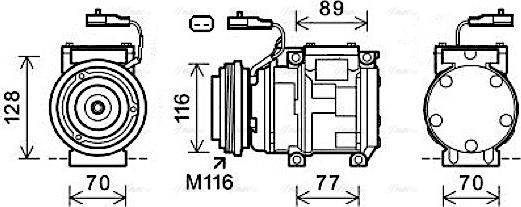 Ava Quality Cooling JEAK056 - Компрессор кондиционера autospares.lv