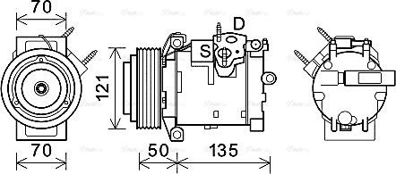 Ava Quality Cooling JEAK066 - Компрессор кондиционера autospares.lv