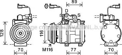 Ava Quality Cooling JEK056 - Компрессор кондиционера autospares.lv